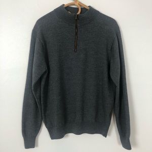 Peter Millar Quarter Zip Pullover Wool Sweater | L